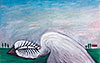 Pasăre, 2002, ulei pe pânză, 80 x 50 cm