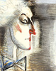 Clown, 1988, 550 x 450 mm, paper, pastel