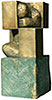 The thinker, bronze, stone, 2007, 115x280x110 mm